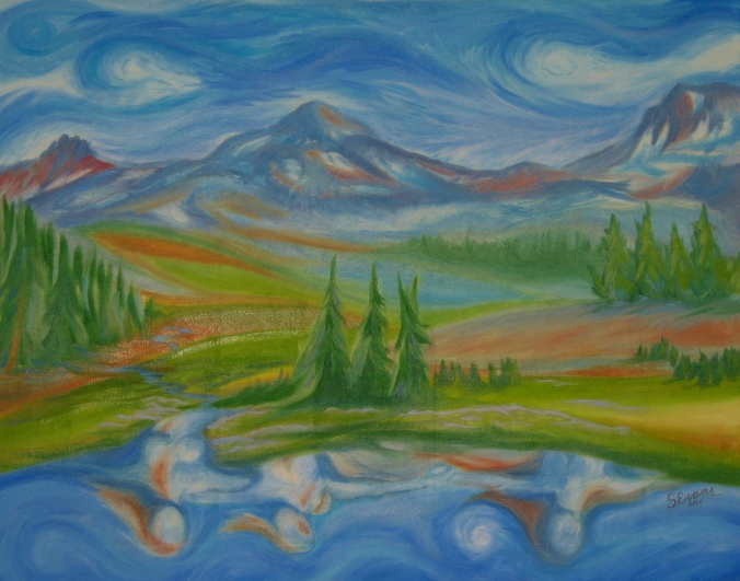 Three Sisters Oil on Canvas 22"x28" 